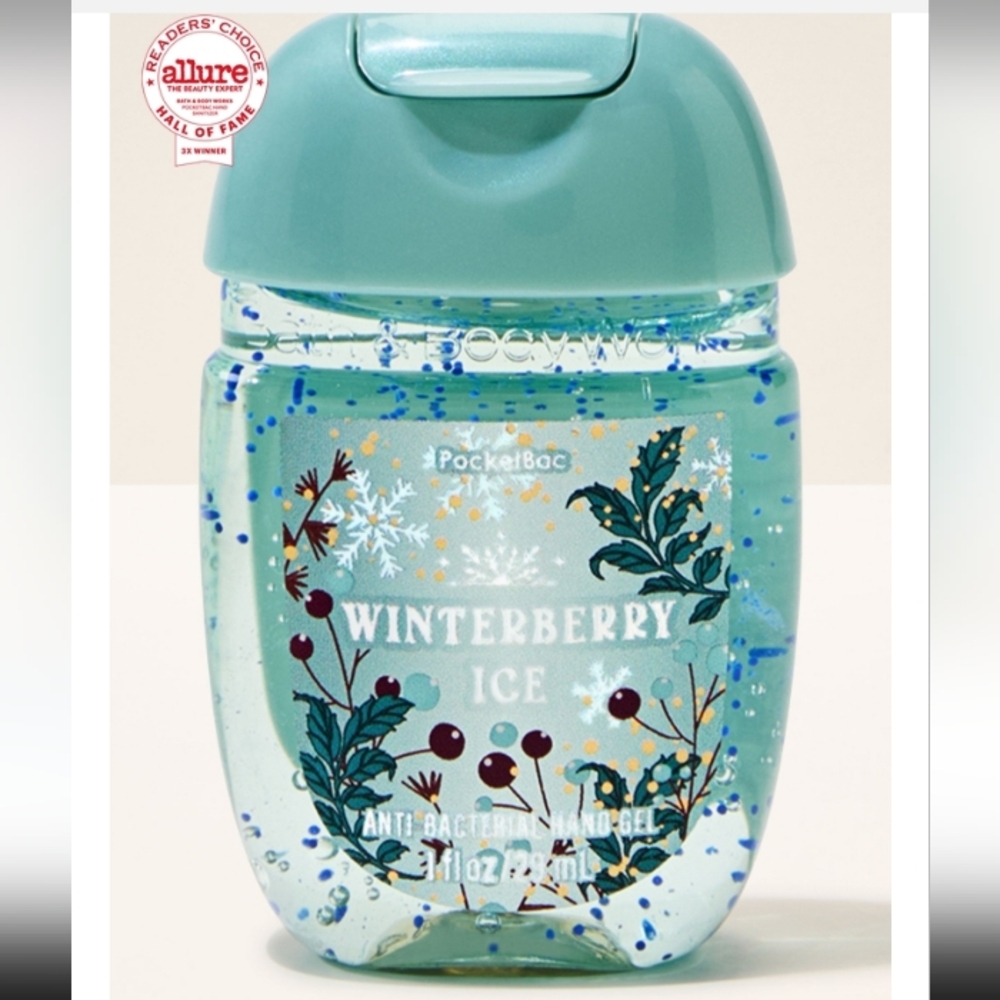 Bath & Body Works Winterberry Ice Hand Gel - Blue and Red